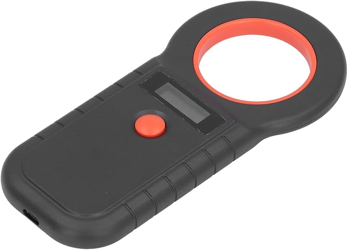 Portable Pet Microchip Reader, ABS Lightweight Dog Cat Scanner with LCD Display, 2.4G Connectivity for EMID FDXB