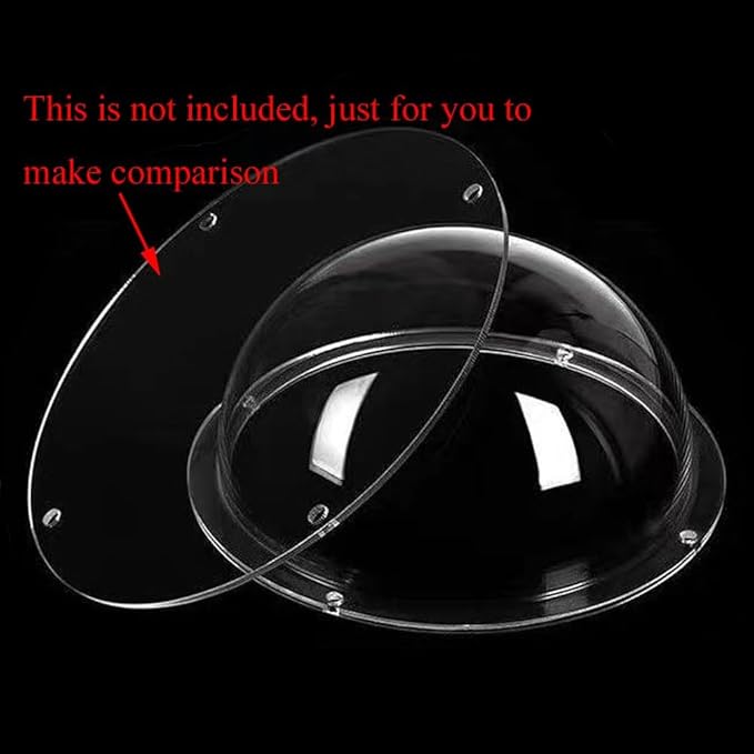 LOTOWELZON 2.36inch Acrylic Replacement Transparent Clear Camera Dome Cover Security Camera Housing Pet Dog Fence Window Skylight Window (ID60mm*H30mm/2.36 * 1.18in)