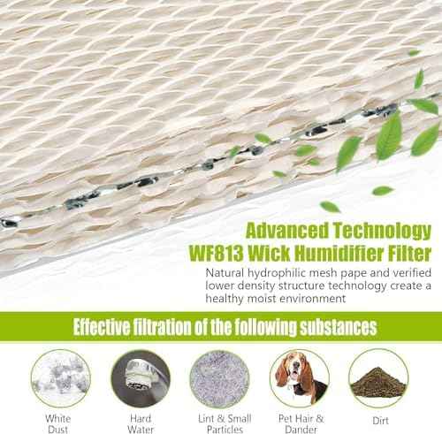 4 Pack WF813 Humidifier Filters Wick Replacement Compatible with