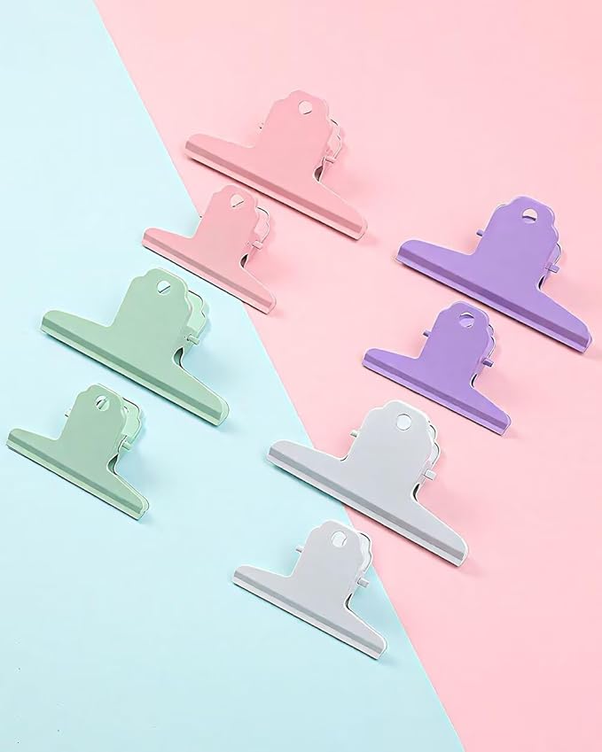 4PCS Extra Large Binder Clips Metal Bulldog Clips Large Paper Clamps Holder Chip Clips for Home School Office Drawing Bag 4inch