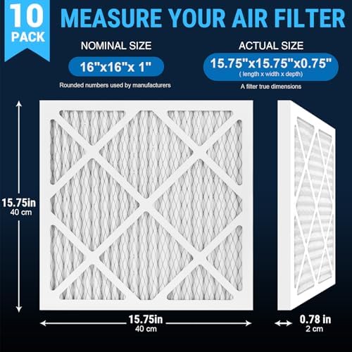 Mounto 10-Pack Pre-Filter Replacements for HEPA 500 Air Scrubber, Enhanced Dust Capture, Easy Installation, Extends HEPA Filter Life