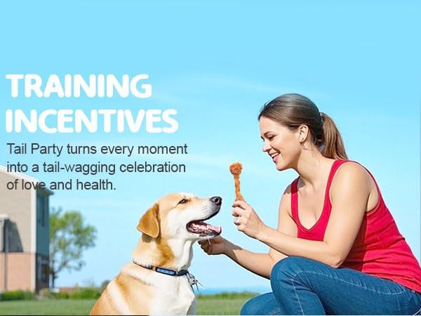 TailParty Turkey Tendons for Dogs, 5.08 oz, Large Dog Training Treats, Natural Long-Lasting Chew Snacks, High-Protein Beef Tendons, Healthy Hypoallergenic Turkey Bone(4 Units/Pack)