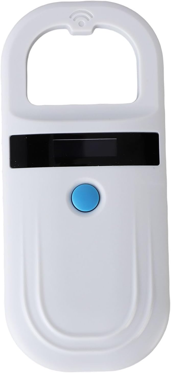 Microchip Scanner, 1000 Records Rechargeable Display Screen Pet Chip Scanner for EMID (Type 1)
