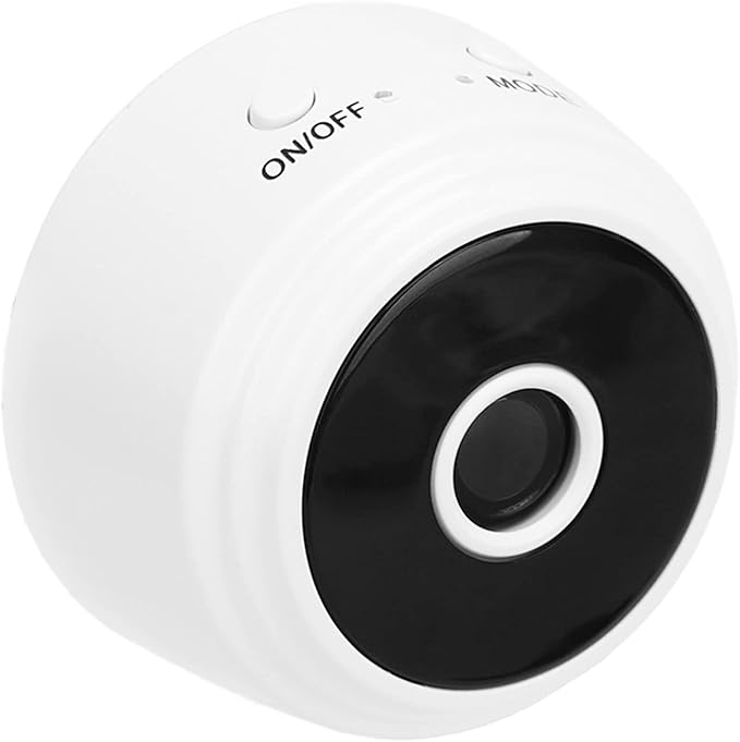 Mini Security Camera with Magnetic Back, HD 1080P Wireless Camera for Indoor & Outdoor Security, Small Nanny Cam for Pet, Baby, Home (White)