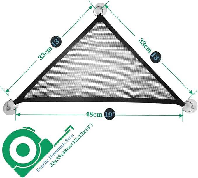 2PCS Bearded Dragon Hammock Reptile Hammock for Bearded Dragon Tank Accessories,Breathable Mesh Reptile Bed and Rest for Geckos Lizards,Snakes,Chameleon,Fish