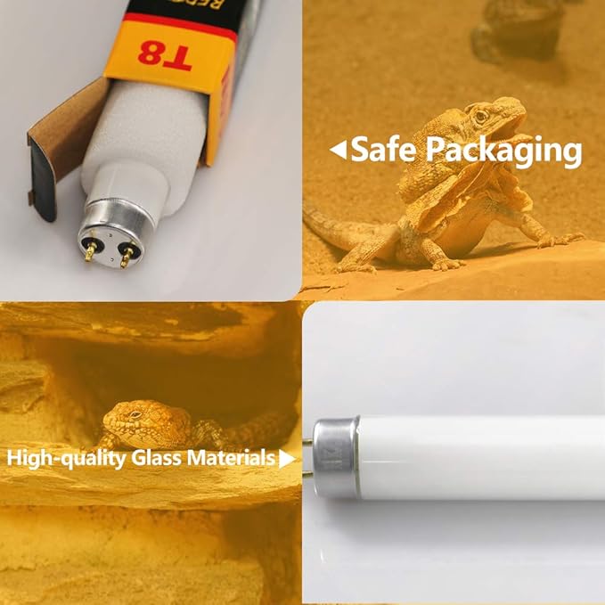 LUCKY HERP 15inch 14W T8 UVB 10.0 Reptile Light, UVA UVB Bulb, Fluorescent Lamp for Reptiles Amphibian