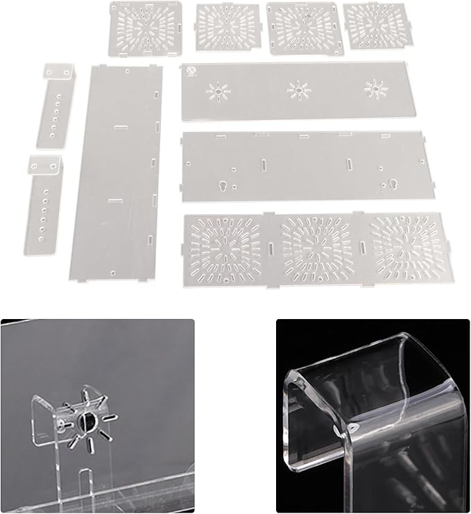 Fish Breeding Box, Acrylic Transparent Fish Breeding Isolation Box Aquarium Hatchery Incubator Holder Fish Separation Breeder Box, with Hook and Sucker Design (30CM*10CM*10CM)