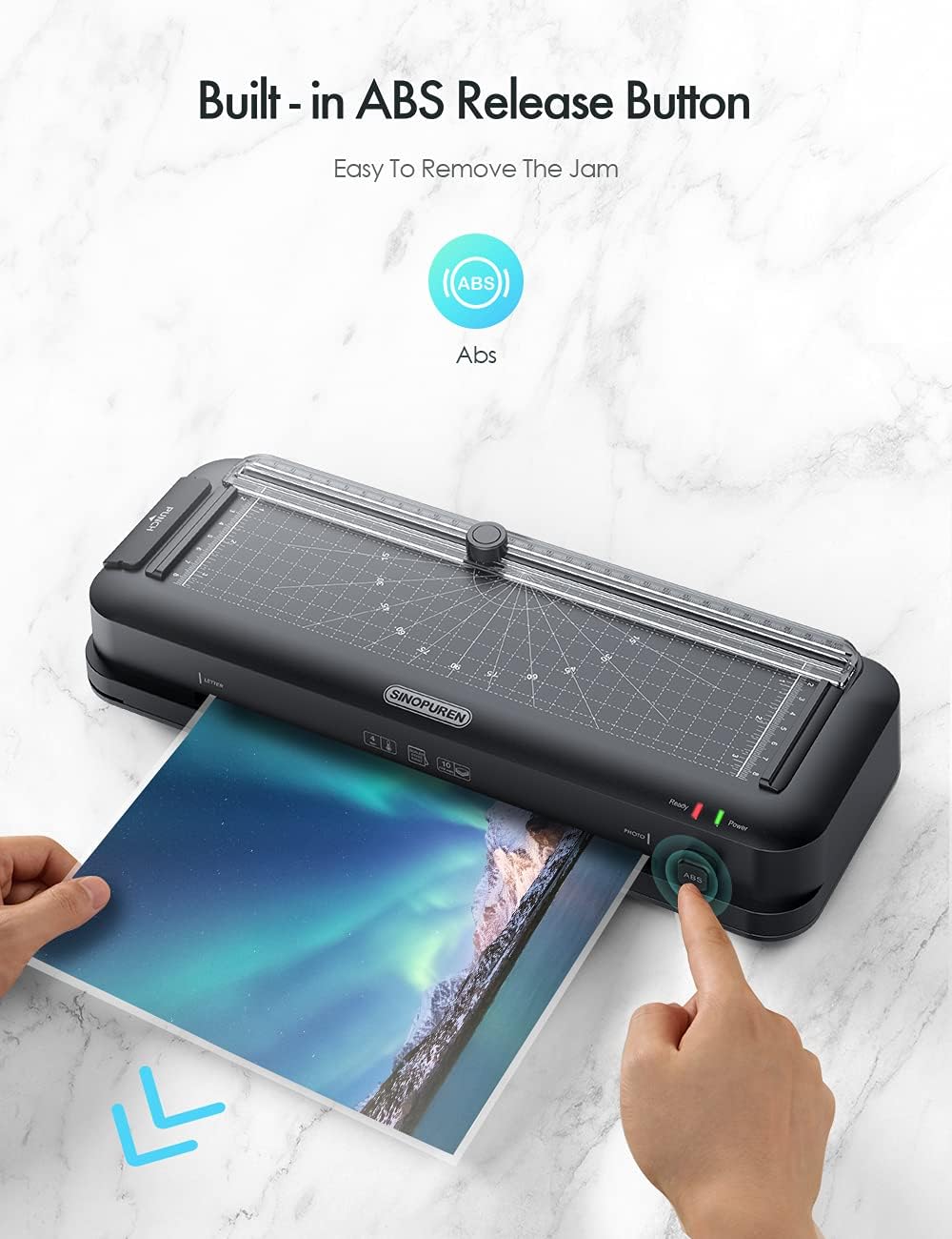 9-Inch Laminator Machine with Trimmer, 50 Pouches