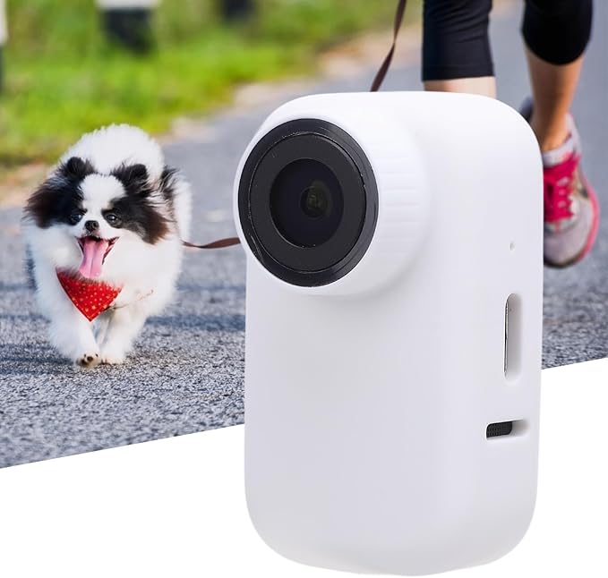 Pet Body Worn Camera, HD Resolution Wearable Body Cam for Dogs and Cats, Water Pet Action Camera with Lightweight Design for Outdoor Travel and Adventures (White)