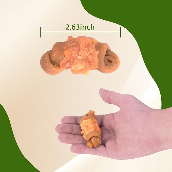 Dog Chewing Bone Chicken Wrapped Cranberry Peanut Butter Bone Dog Treat Snacks Teeth Cleaning 2.5" 227g