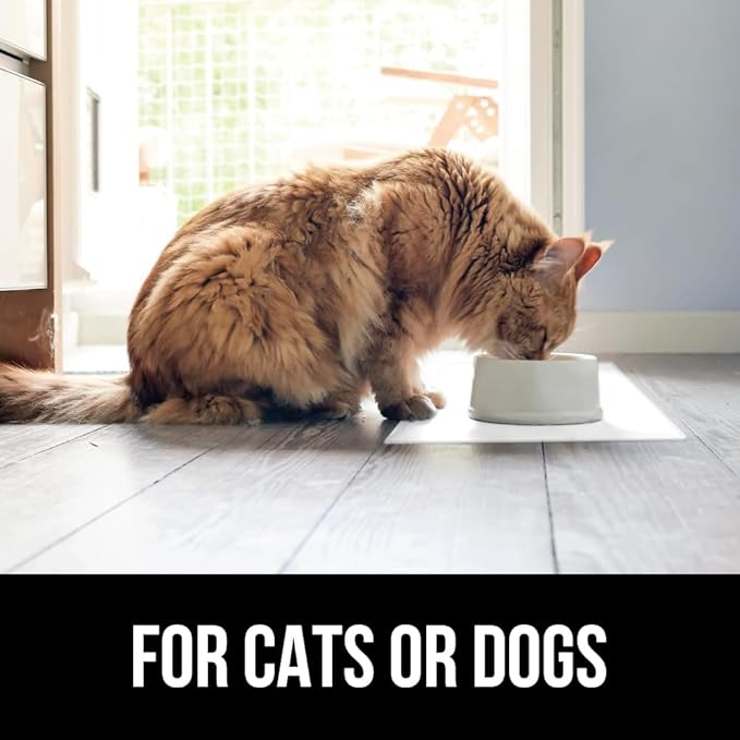 GORILLA GRIP 100% Waterproof Raised Edge BPA Free Silicone Pet Feeding Mat, Dog Cat Food Mats Contain Spills Protects Floors, Placemats for Cats and Dogs Water Bowl, Pets Accessories 32x24 White