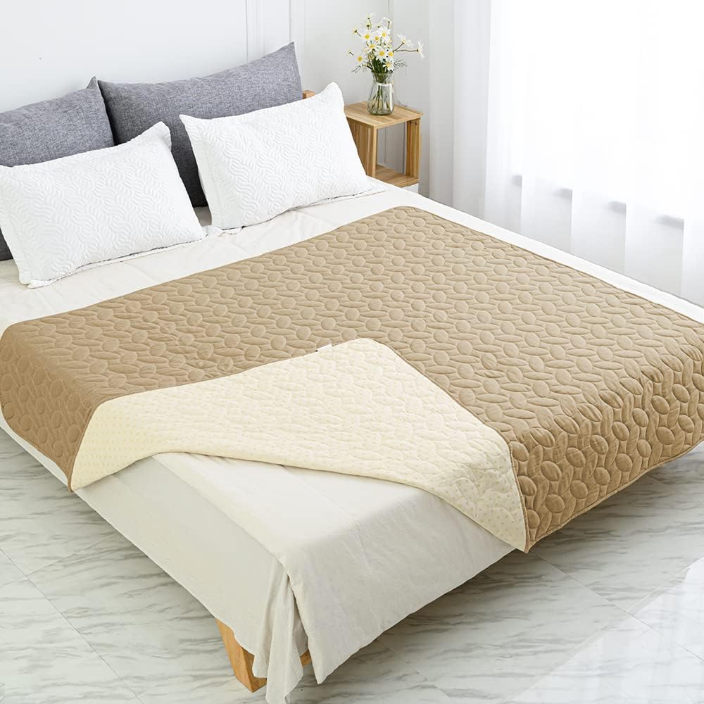 Ameritex Pet Bed Cover Dog Bed Blanket for Sofa and Furniture Waterproof New Pattern Design (68x82 Inch, Sand)