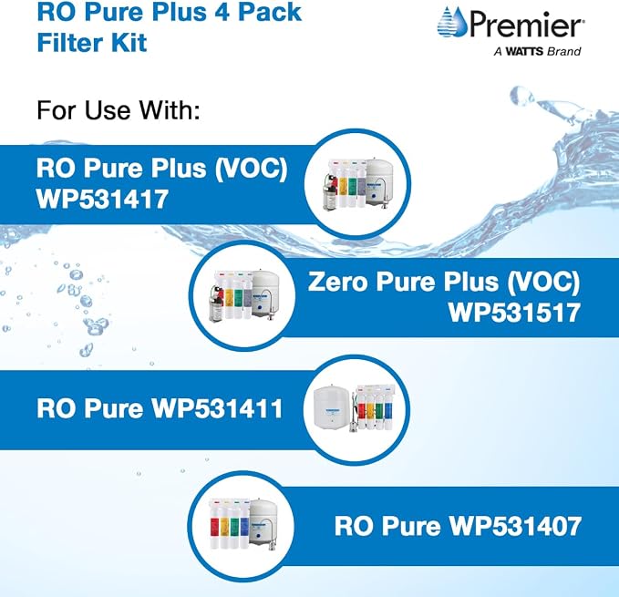 Watts Premier RO Pure Plus 4-Pack Filtration Kit