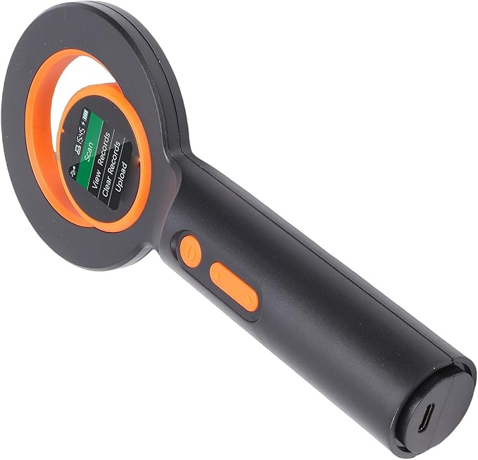 Portable Pet Chip Reader, EMID FDX B Tag Scanner 1.44 Inch TFT Screen, 2.4GHz Wireless with USB, BT Connectivity, 240 Tag Records, 1800mAh Rechargeable Battery, Plug and Play