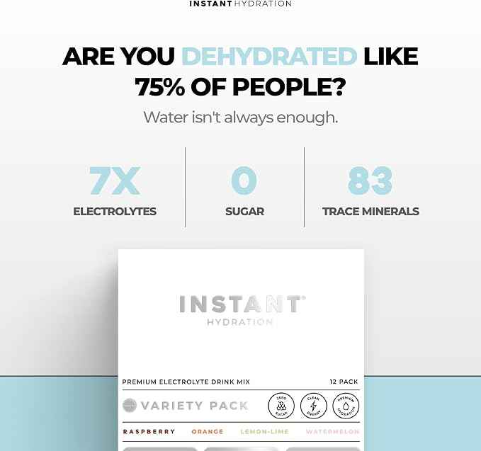Instant Hydration Electrolytes Powder Packets