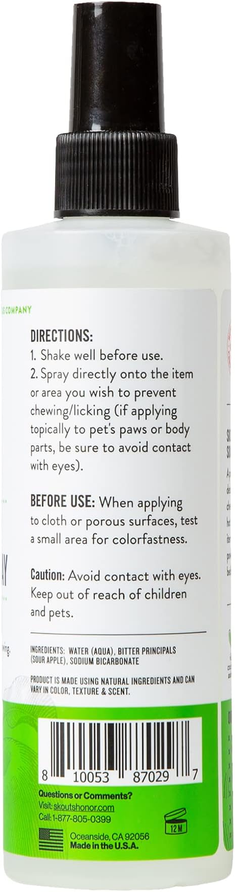 Skout's Honor Super Sour! Anti Chew Spray - Natural Ultra Bitter Formula to Help Deter that unwanted Chewing, Licking, and Biting - Safe for Pets - Safe for Indoor and Outdoor Use, 8 oz