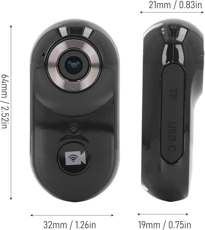 Pet Camera with 2.4G WiFi AP Connection, 1080P HD Video and Loop Recording, Supports 128GB Card for Home Security and as a Mini Outdoor Camera