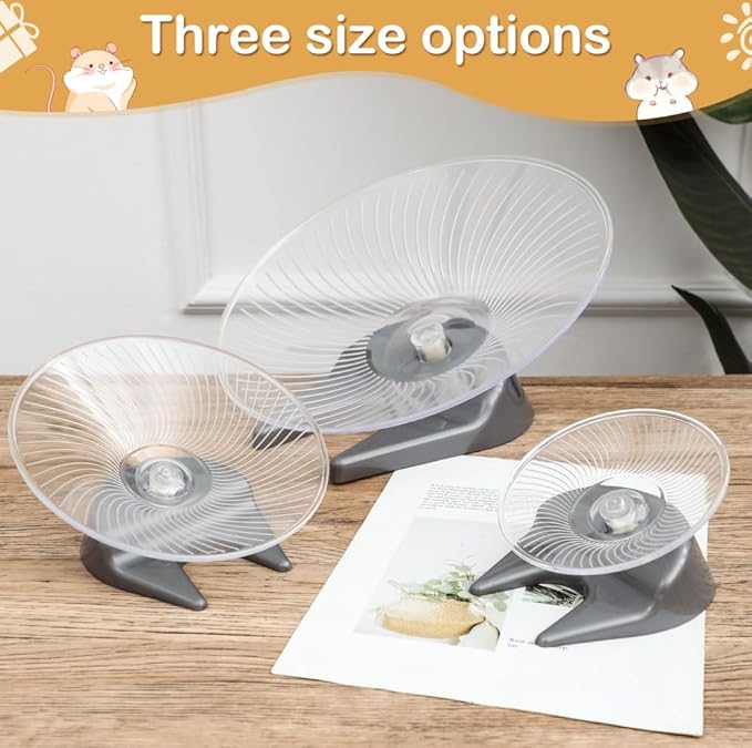 Hamster Flying Saucer Silent Running Exercise Wheel for Hamsters, Gerbils, Mice,Hedgehog and Other Small Pets Silent Running Wheel Hamster,Large