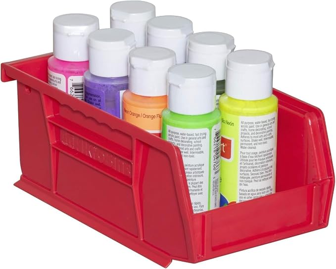 Akro-Mils 30220 AkroBins Plastic Storage Bins, Space-Saving Stackable Bins