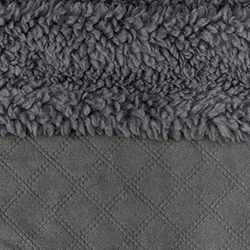 Orvis ComfortFill-Eco Fleece Wraparound Dog Bed - Soft Dog Beds with 360-Degree Support for Small, Medium, Large Dogs, Gun Metal - S