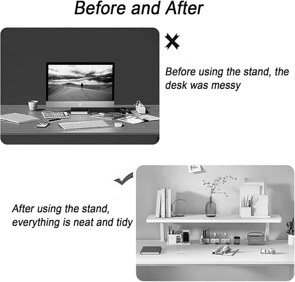 Clamp On Desk Organizer Shelf White Floating Desk Storage Extension