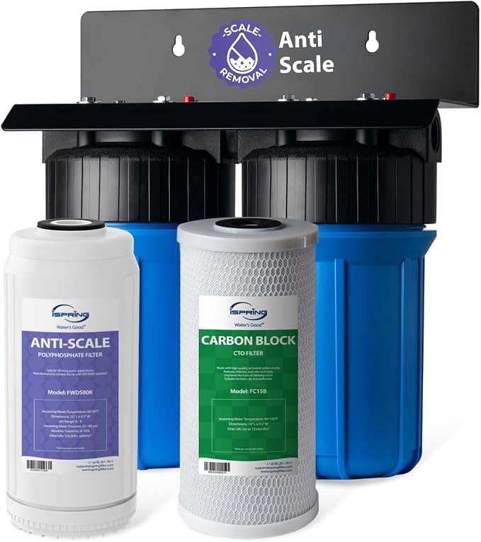 iSpring WGB21B-DS 2-Stage Whole House Water Filtration System,