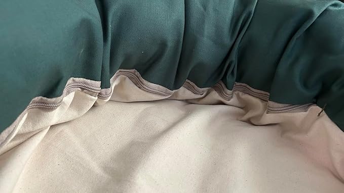 Organic Cotton Canvas Dog Bed: Removable Cover, Natural Fill - Made in USA (Sage Green, Small 24" x 7" inches)