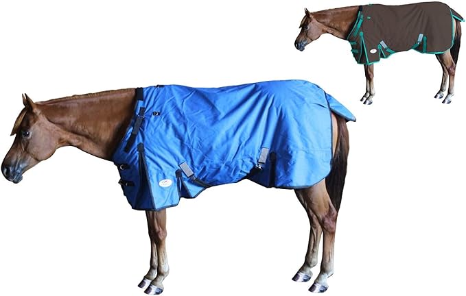 Derby Originals Nordic Tough 1200D Ripstop Waterproof Reflective Winter Horse Turnout Blanket 300g Heavy Weight, Royal Blue, 75"