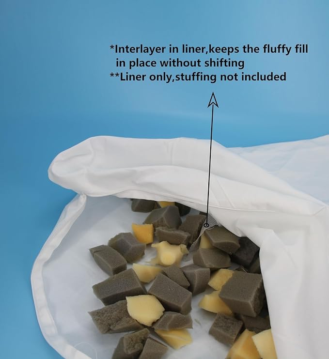 Dog Bed Stuffing Liner Replacement with Inter Layer Not Waterproof 36 x 24 Inch