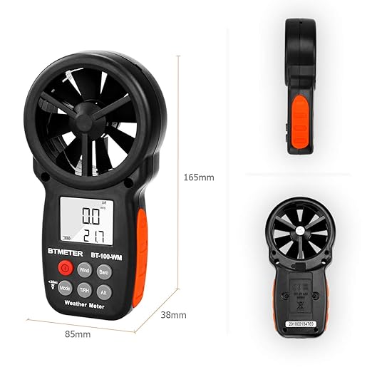 BTMETER Digital Anemometer Barometer Handheld,