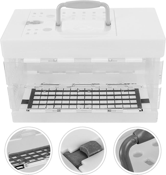 POPETPOP Outdoor Small Bird Carrying Cage Lightweight Travel Parrot Carrier for Parakeets Cockatiels for Sightseeing Hiking and Camping with Optimal Ventilation for Comfort