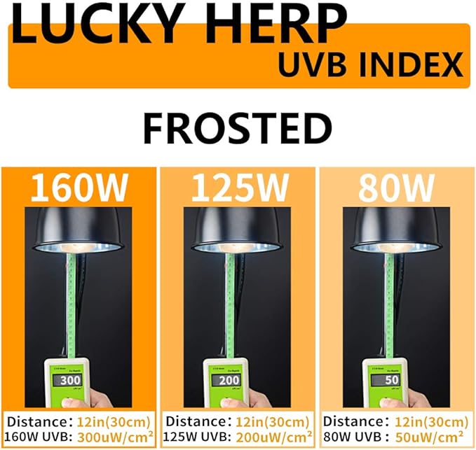 LUCKY HERP 80 Watt UVA+UVB Vapor Heat Lamp Bulb, High Intensity Self-Ballasted Heat Basking Lamp/Bulb/Light for Reptile and Amphibian, Sun Lamp for Bearded Dragon Lizard Turtle