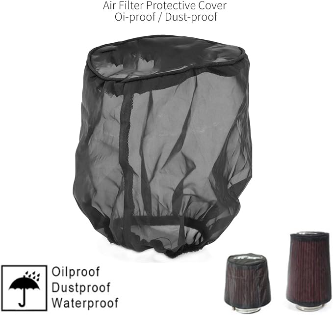 Plplaaoo Universal Air Filter Protective Cover – Black Dustproof Air Intake