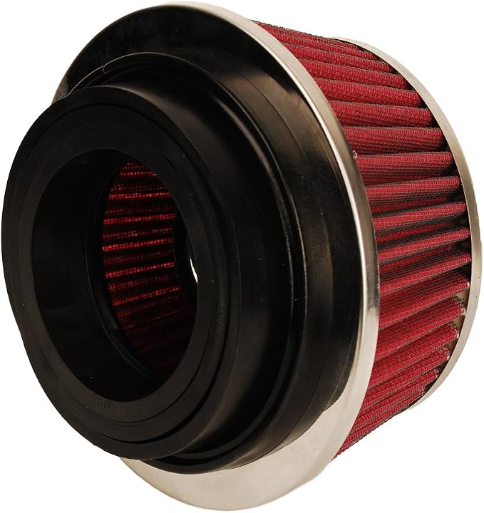 HIFROM 8161 Universal Clamp-On Air Filter Black Small Round Reverse Tapered fit
