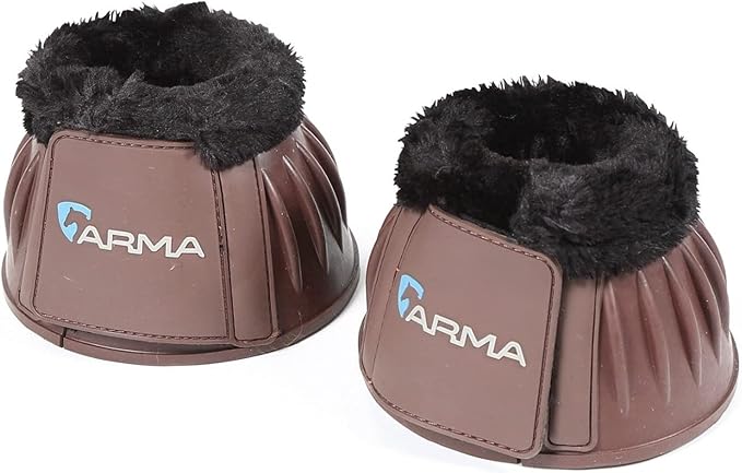 Shires Equestrian Equine Horse Arma Fleece Overreach X-Full Grey Bell Boots
