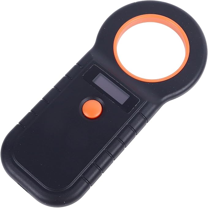 Semme Handheld Animal Microchip Scanner for Efficient Pet ID Reading Portable with Built in Rechargeable Battery Ideal for Dogs Cats Cows and Sheep
