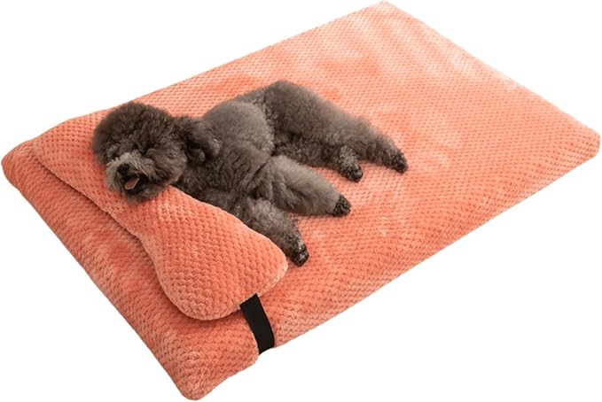 Dog Bed for Small Medium Large Dogs, Dog Mattress with Removable Pillow for Crate Kennel, Sofa Dog Bed, Super Soft Pet Bed for Dogs and Cats, Pet Beds & Furniture (Pink,X-Large)