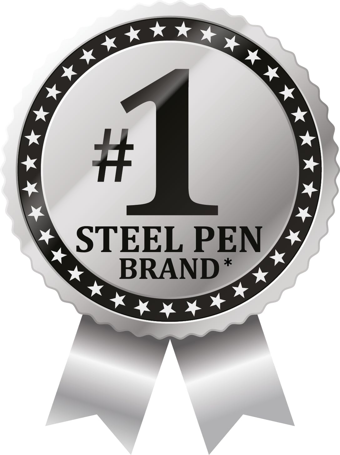 Zebra Pen STEEL F-701 Retractable Ballpoint Pen, Black Ink, 0.8mm, 4-Pack