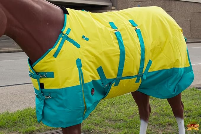 70" Hilason 1200D Winter Waterproof Turnout Horse Blanket Belly Wrap Yellow