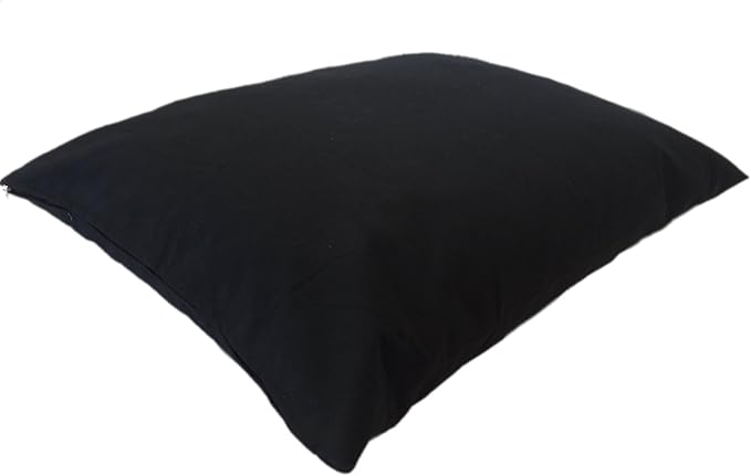Dogbed4less Shredded Memory Foam Pillow Dog Bed with Waterproof Liner and Machine Washable Cover (Black Canvas, Medium 36"X29")