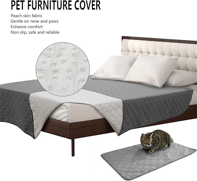 W aterproof Dog Blanket, Soft Dog Bed Cover Pet Blankets,Pet Furniture Cover,Washable Dog Sofa Cushion,for Bed Couch, (M:86 * 82in(218 * 208cm))