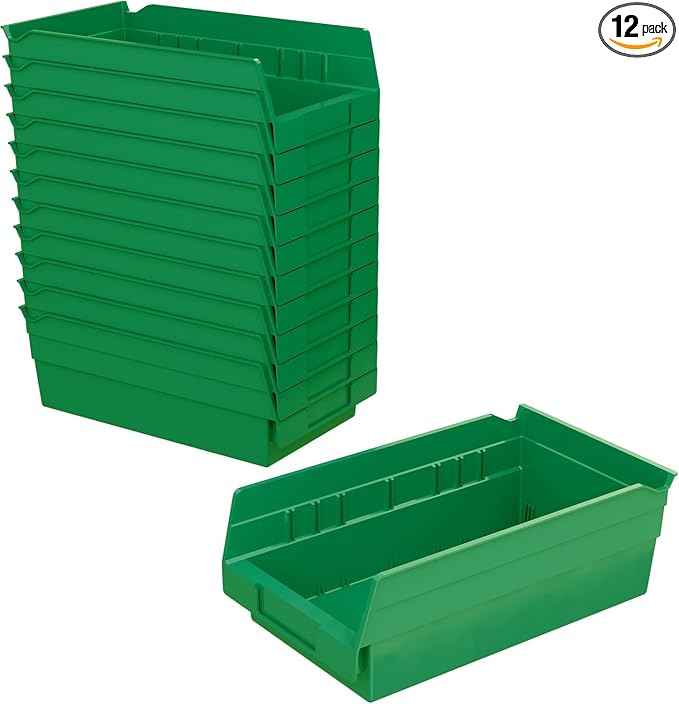 Akro-Mils 30130 Plastic Shelf Bins, Heavy Duty Storage Bins