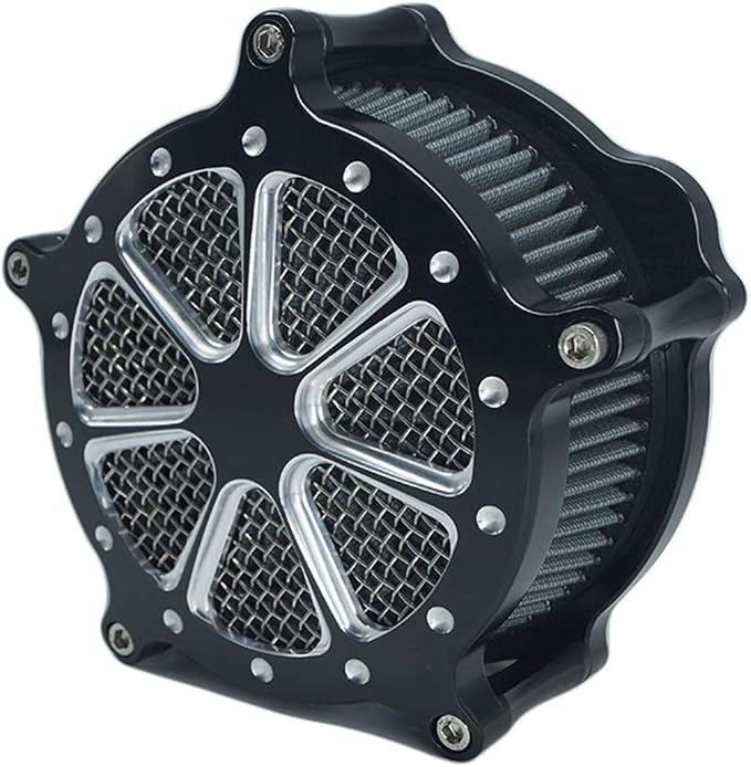 Air Filter Intake Cnc Cut Air Cleaner Venturi Motorcycle Chrome Kit