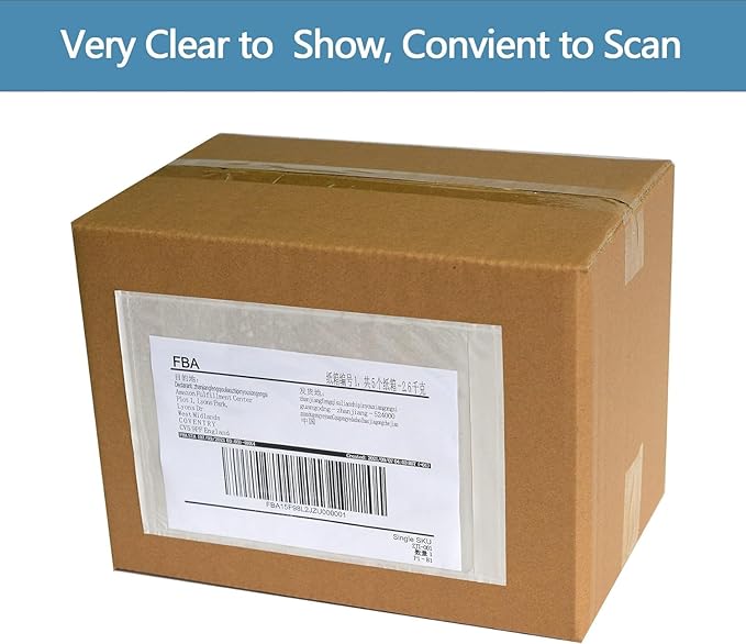 500pcs 9.5"x12" Packing List Envelopes Self-seal Packing Slip Envelope Pouches Shipping Label Sleeves Top Loading Packing List Enclosed Bags.