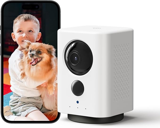 Wireless Indoor Camera: Battery Powered Pet/Dog Monitor with Phone App, 360° Pan/Tilt, Smart Detection, No Wiring Needed, 2K Live Video, Night Vision, Portable Home Cam for Room/Rental/Travel