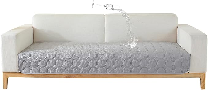 Waterproof Dog Bed Cover Non-Slip Stain Resistant pet Sofa Cushion, pet Mattress Cover Cover, Sofa Furniture Protector for Small Dogs Large Dogs and Cats (Light Gray) (68x82in)
