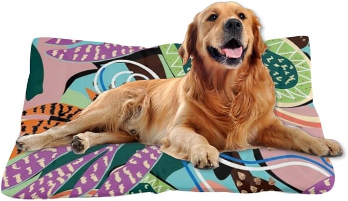 Dog Beds& Furniture Mat for Dogs Cat Crate Pad Dog Pillow for Crate Washable Non-Slip Bed Bed Small Dogs Washable Mats Crates Tapete para Perros Indoor Outdoor 36X24 Inch