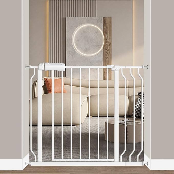 Fairy Baby 4.72in Extensions for Walk Through Baby Gate Auto Close White Child Safety Gates Extension White