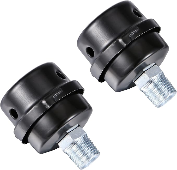 Pack of 2 1/2" Thread Male Thread Diameter 20mm Air Compressor Silencer Filter