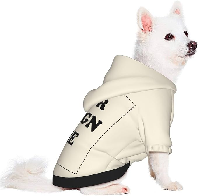 Dog Clothes, Custom Dog Hooded Sweatshirt, Personalized Pet Costume Robe Shirt with Text/Image/Club Name/Pet Shop Logo for Small Medium Large Dogs and Cats, CreamYellow, M